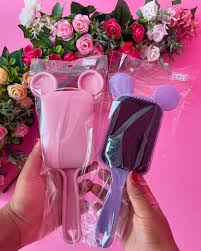 Escova de cabelo desembaraçante curva